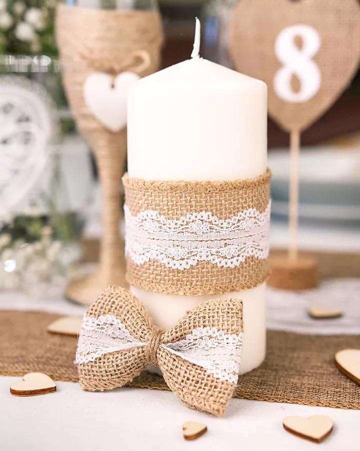 Jutová stuha s krajkou š 5 cm 1 (2 m) (krajka úzký střed) 1/4