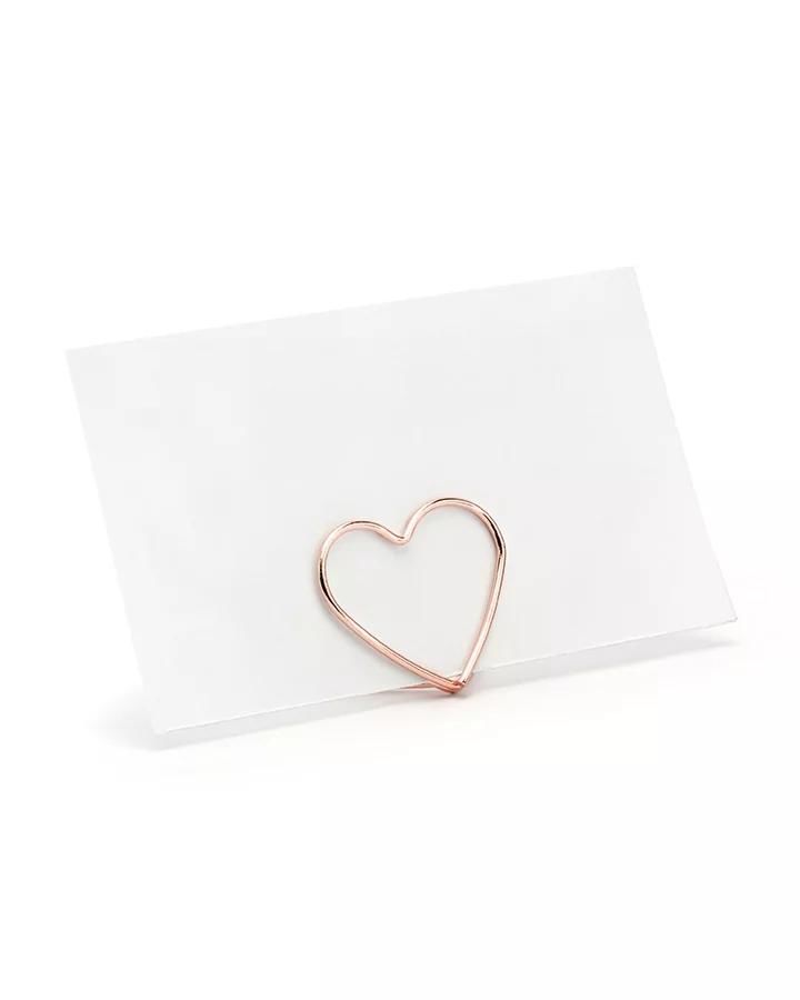 Stojan na jmenovky srdce růžově zlaté