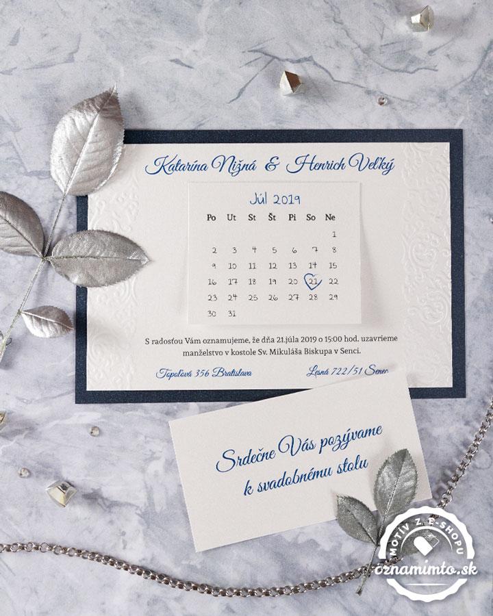 Luxusní svatební oznámení Royal s královským motivem 3/7