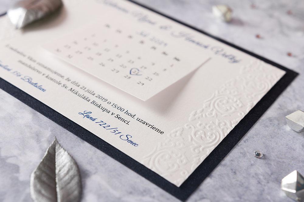 Luxusní svatební oznámení Royal s královským motivem 6/7