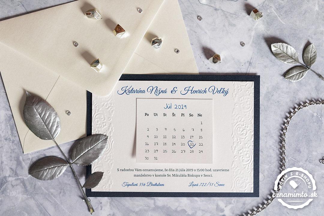 Luxusní svatební oznámení Royal s královským motivem 5/7