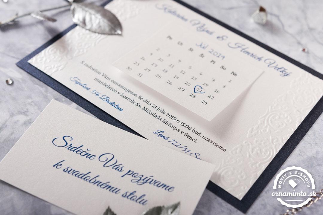 Luxusní svatební oznámení Royal s královským motivem 4/7