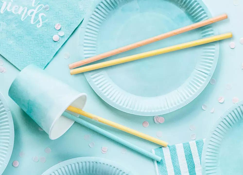 Pastel MIX papírové brčka 19,5 cm, 10 ks 1/4