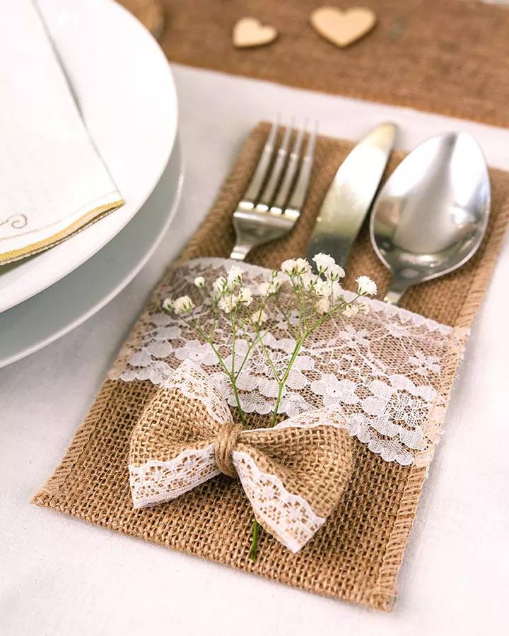 Jutová mašle s krajkou v3 2/3