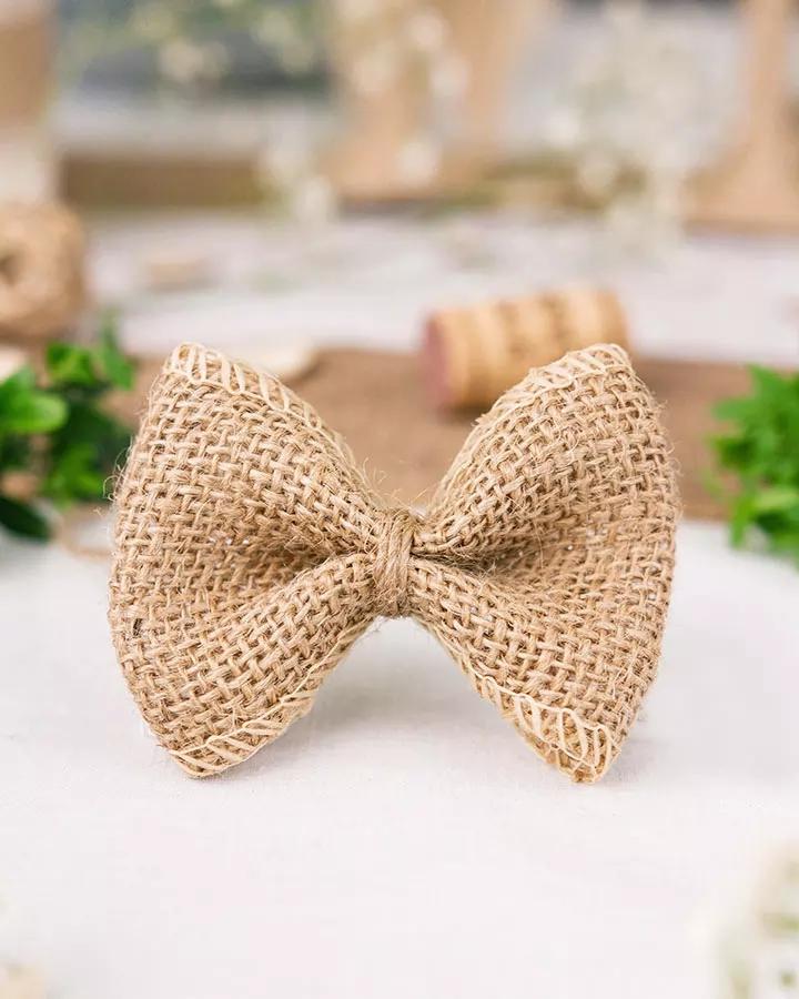 Jutová mašle čistá vlastní 1/3