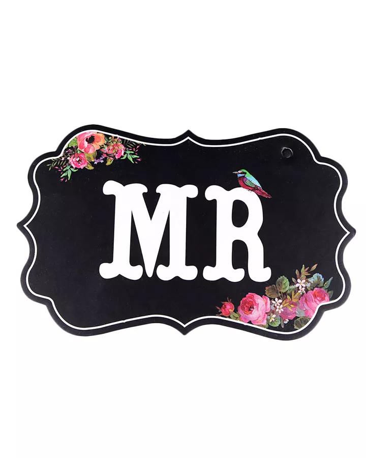 Pěnová tabulka Mr & Mrs tmavá 1/3