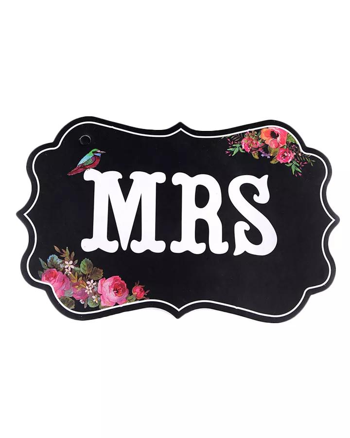 Pěnová tabulka Mr & Mrs tmavá 2/3