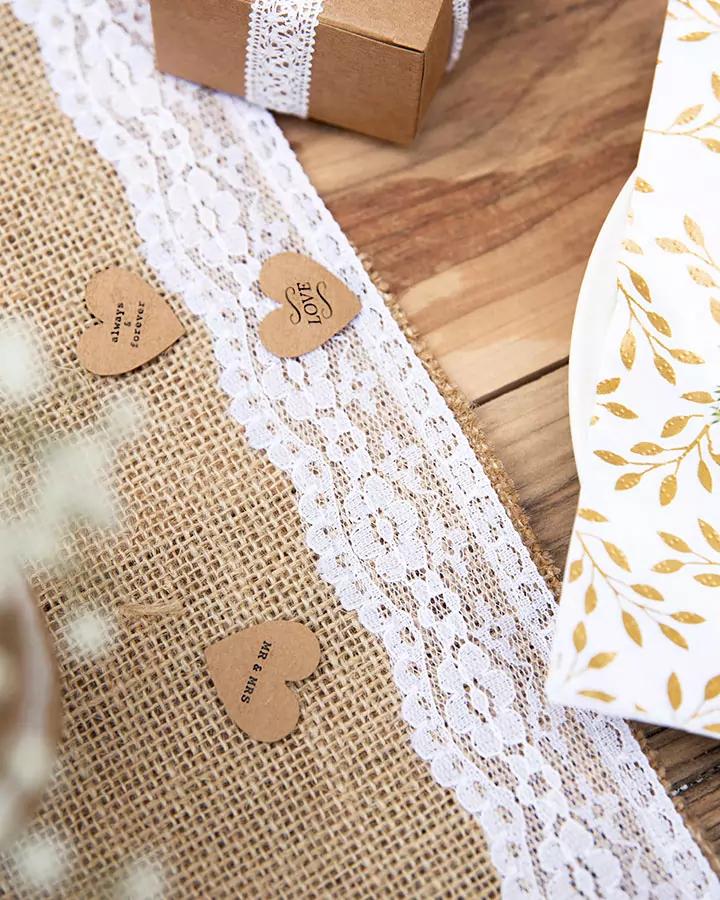 Jutový běhoun s krajkou 28x2,75, vzor 3 (po okrajích) 2/4