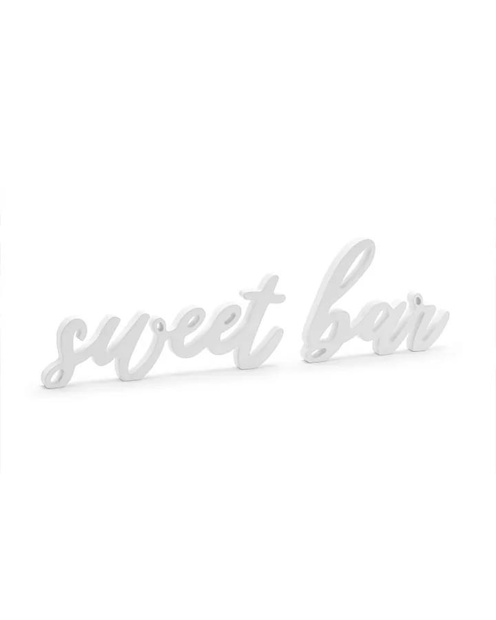 Dřevěný nápis na stůl "sweet bar" 1/4