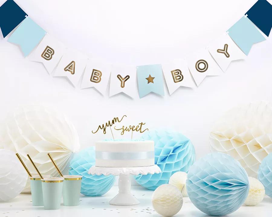 Barevná girlanda s vlajkami, rozměr 15 × 160 cm, vzor 09 2/4