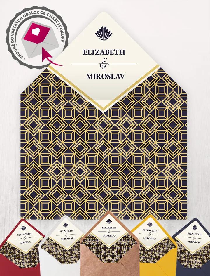 Vložka do obálky se jmnény – Art Deco II.