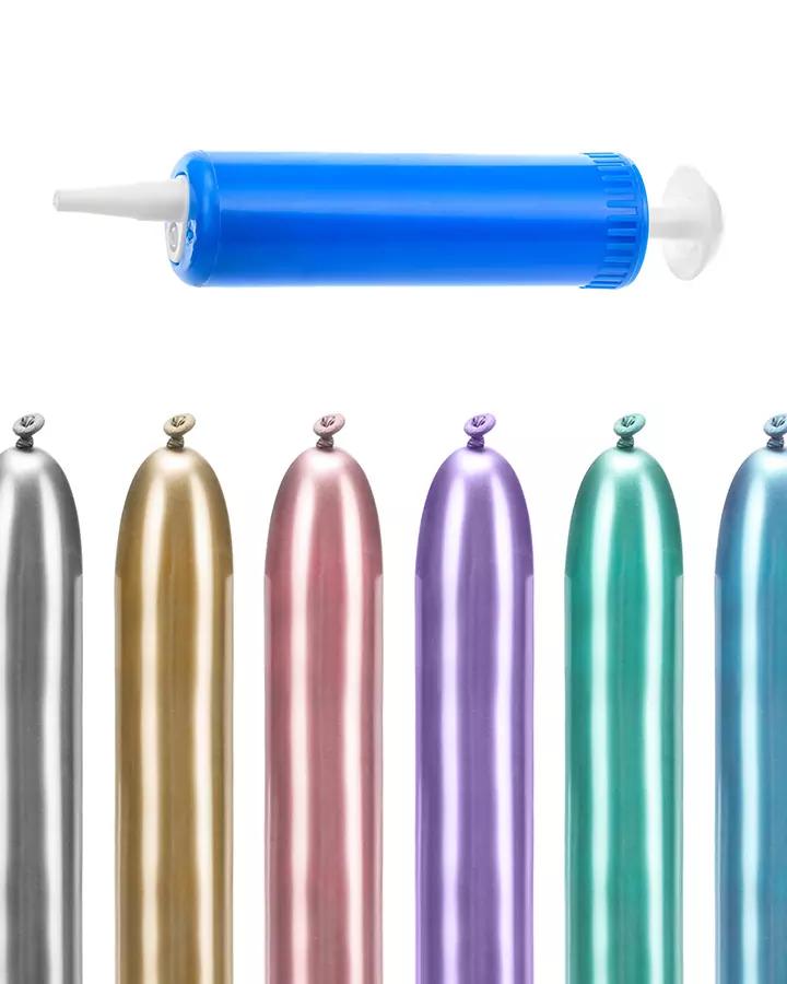 Metalické balóny pro modelování, mix barev, délka 130cm, 30ks 2/3