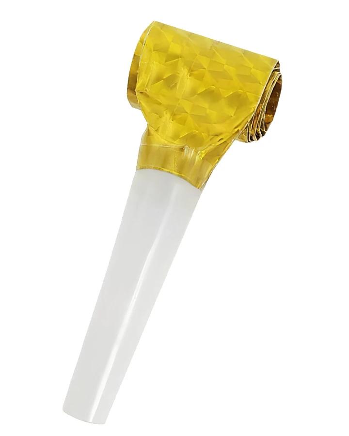 Frkačky, party píšťalky, holografická zlatá barva, 5 ks 1/2