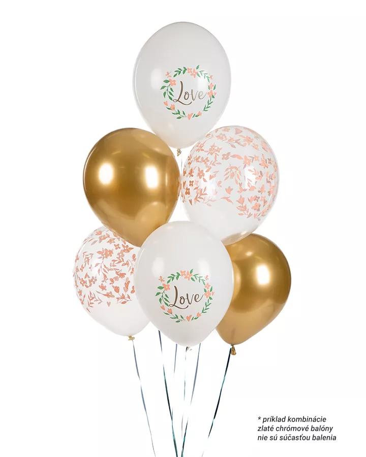 Svadobné balóny s potlačou ( mix 10ks) 1/2