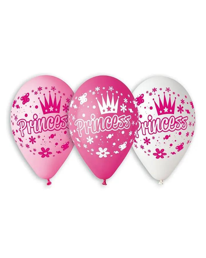 Párty balóny s nápisem Princess, sada 5ks, 30cm