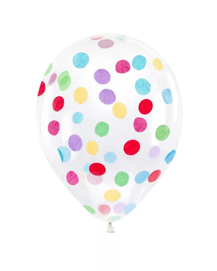 Balóny s konfetami, 30cm, 6ks