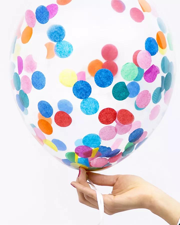 Balóny s konfetami, 30cm, 6ks 1/2