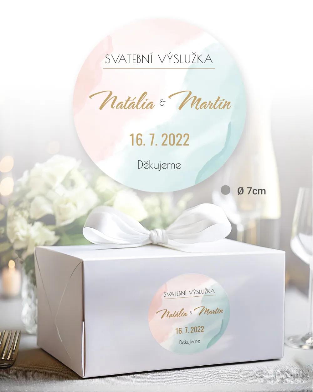 Svatební samolepky na výslužky abstrakt I. 1/3