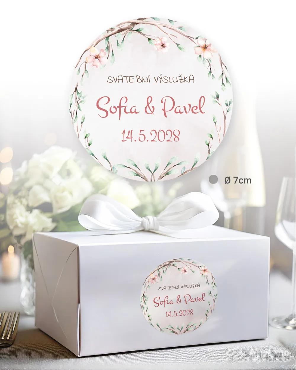 Svatební samolepky na výslužky svatební brána 1/3