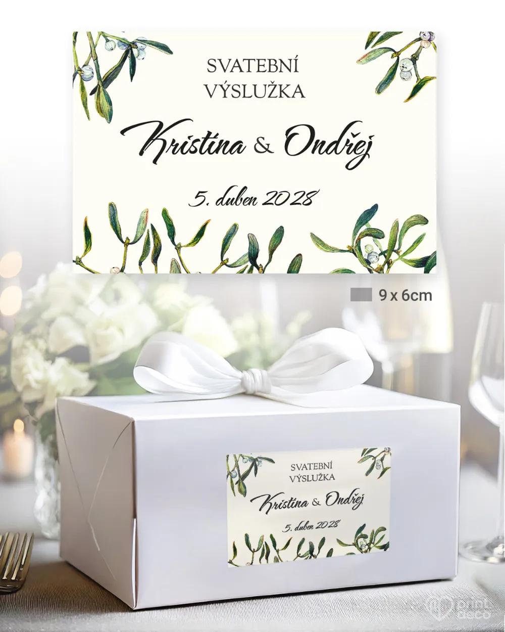 Svatební samolepky na výslužky jmelí 2/3