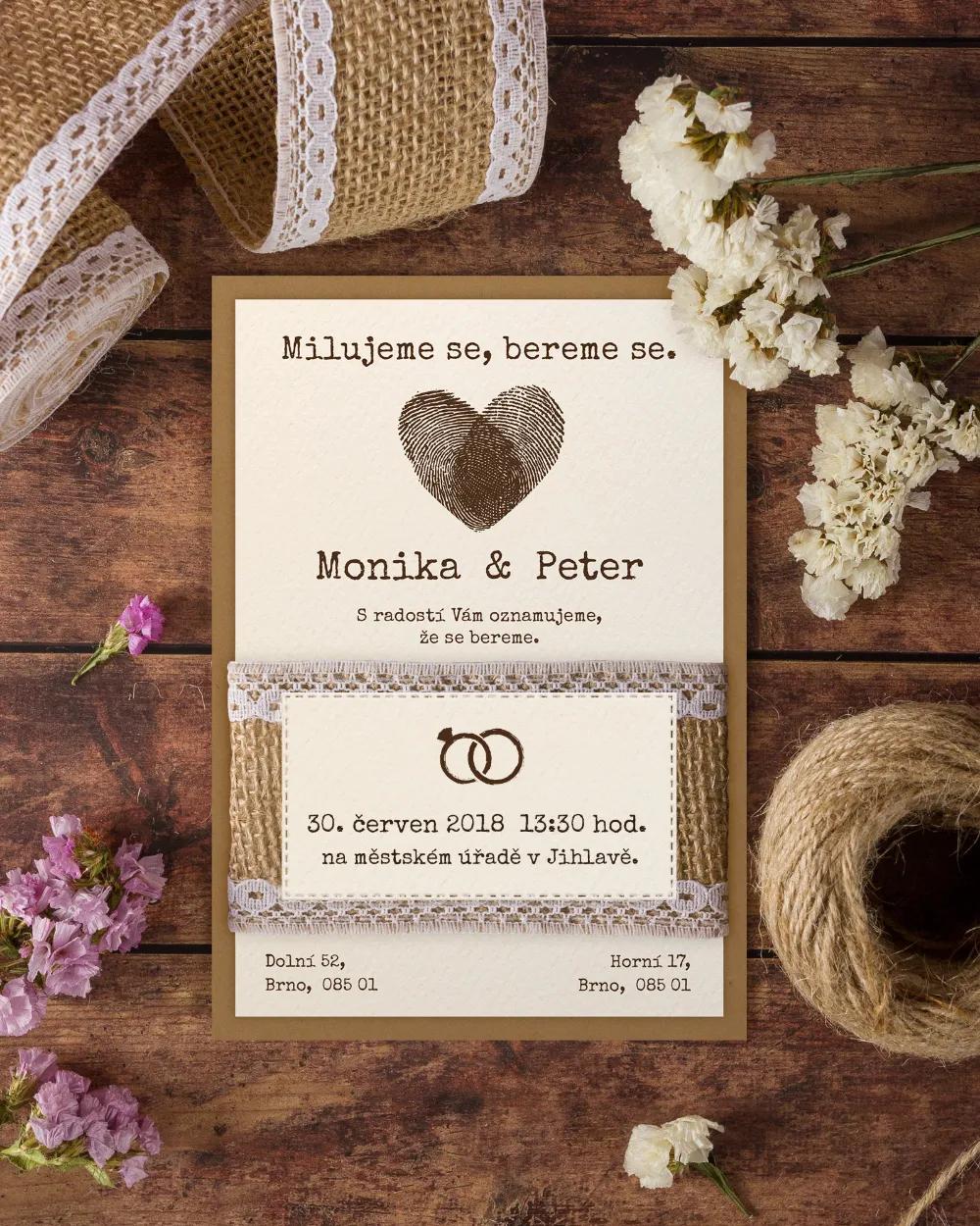 Svatební oznámení ve vintage stylu - Vintage I. 11/12