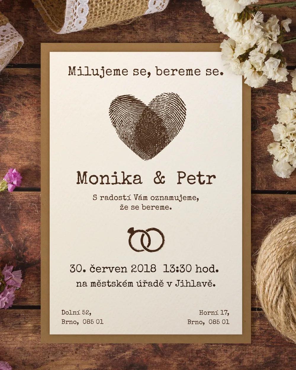 Svatební oznámení ve vintage stylu - Vintage I. 8/12