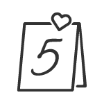 Svatební číslování stolů