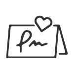 Svatbení jmenovky a stojany