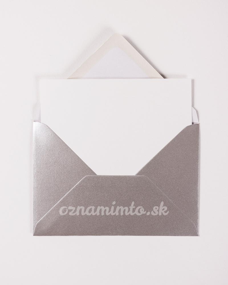 Stříbrné metalické obálky C6 1/4