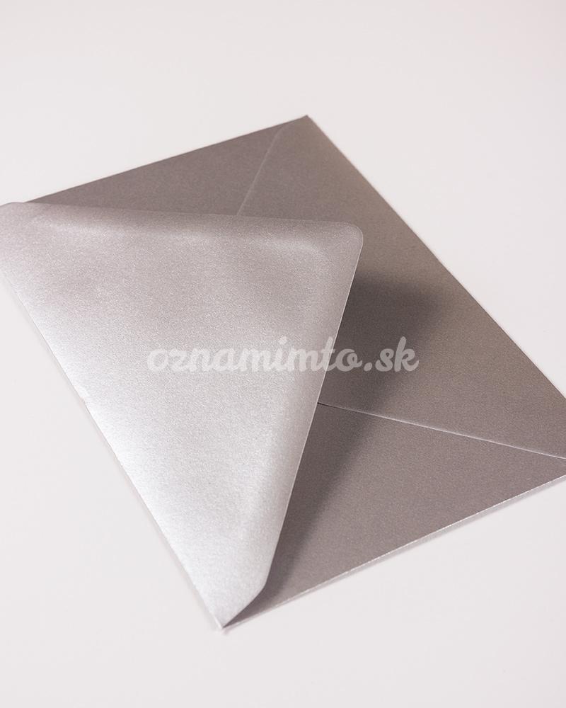Stříbrné metalické obálky C6 3/4