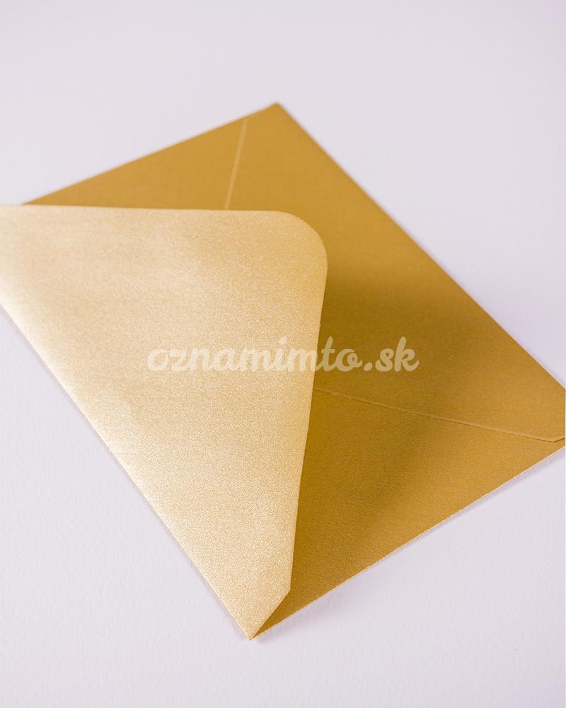 Zlaté metalické obálky C6 3/4