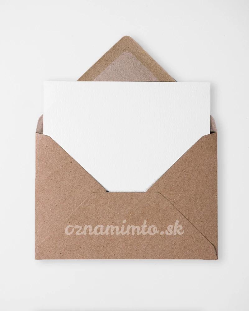 Hnědé recyklované obálky C6 1/4