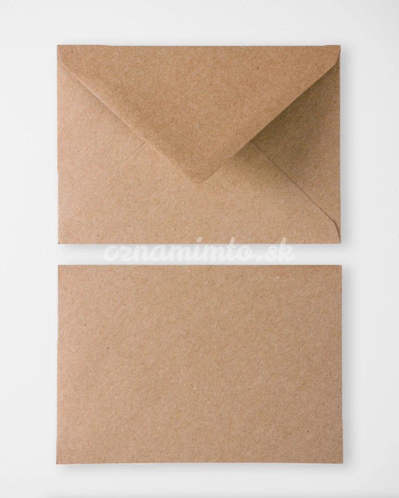 Hnědé recyklované obálky C6 2/4