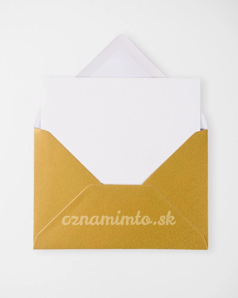 Zlaté metalické obálky C6 1/4