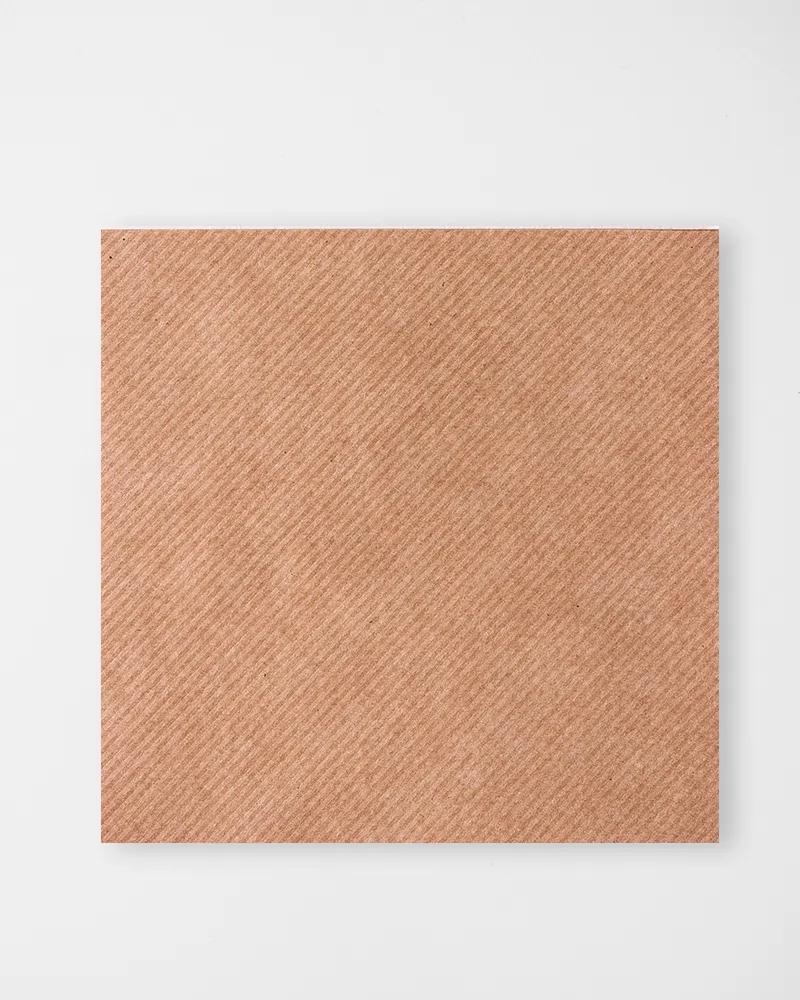 Hnědá obálka s žebrovaným vzorem – čtverec 140 mm 3/4