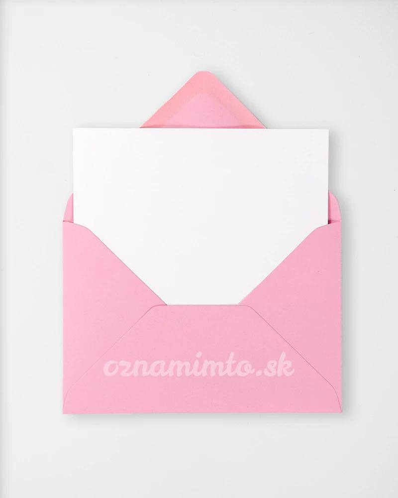 Světle růžové obálky C6 1/4