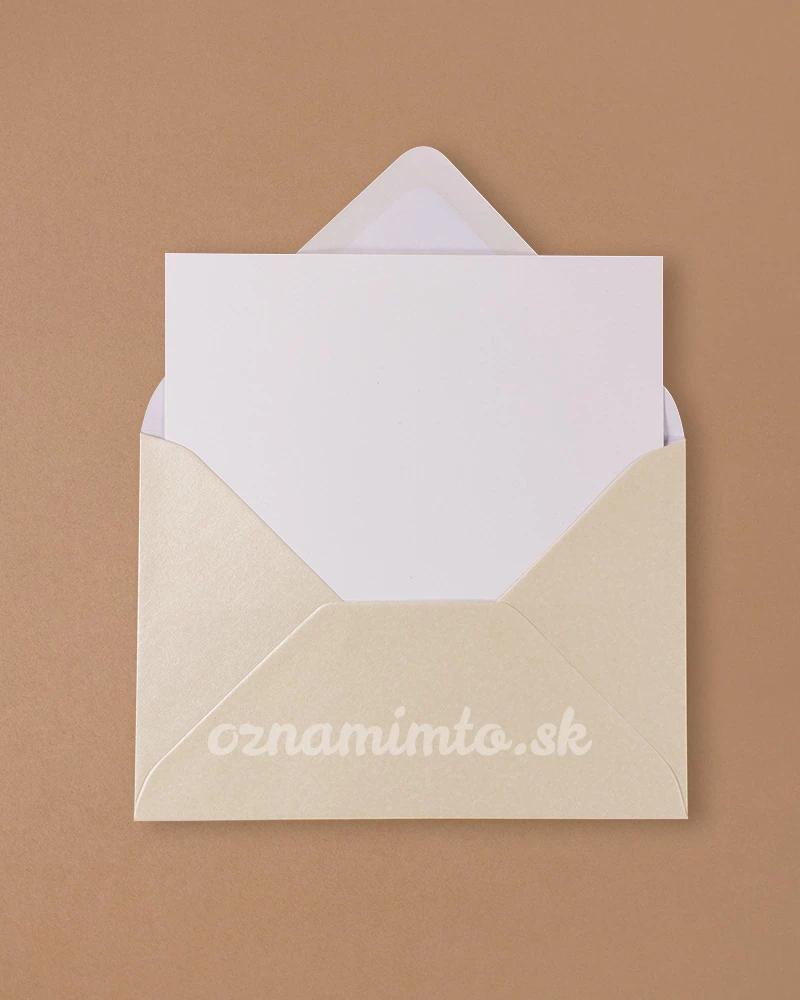 Krémové metalické obálky C6 1/4