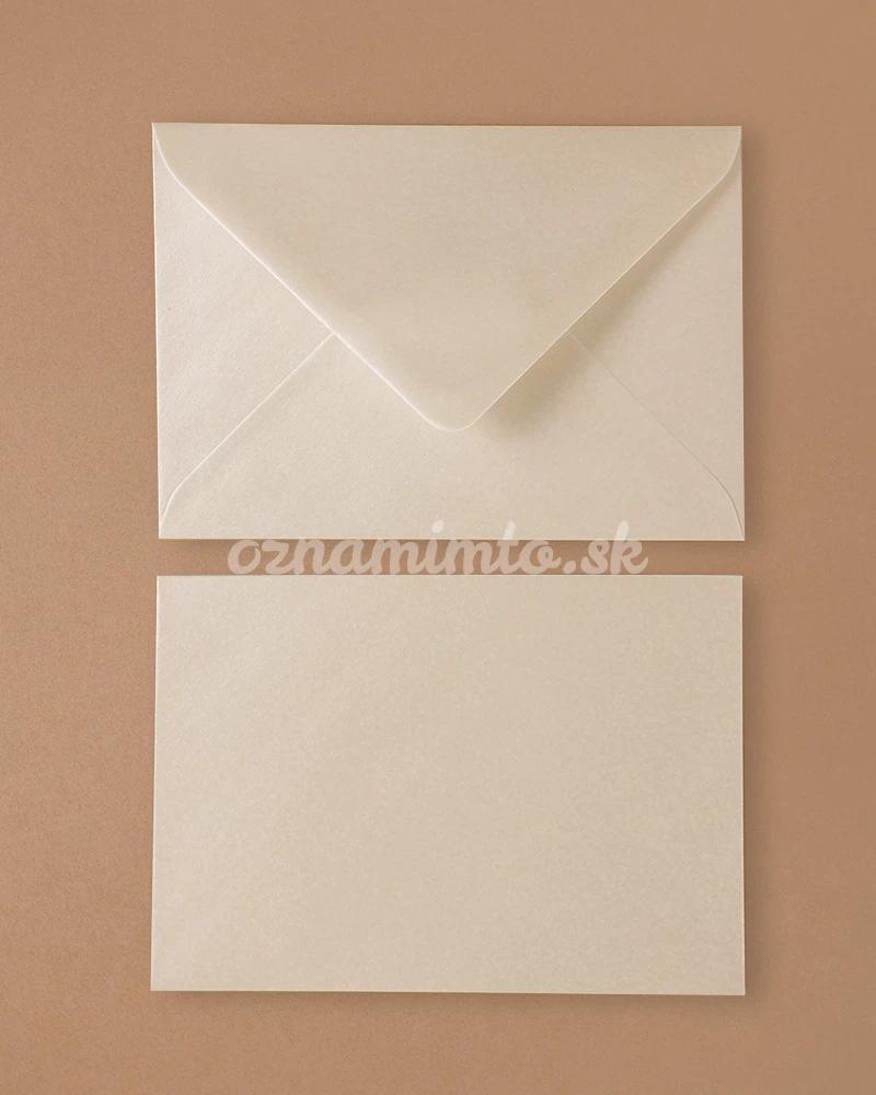 Krémové metalické obálky C6 2/4