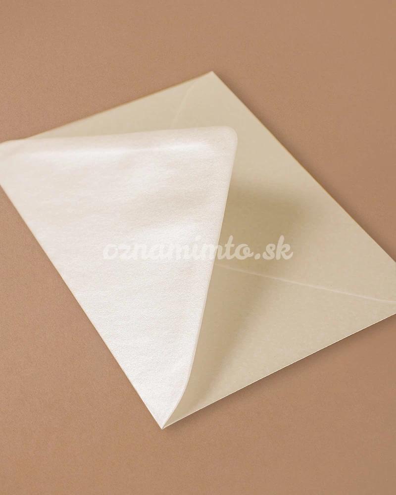 Krémové metalické obálky C6 3/4