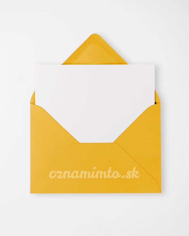 Sytě žluté obálky C6 1/4