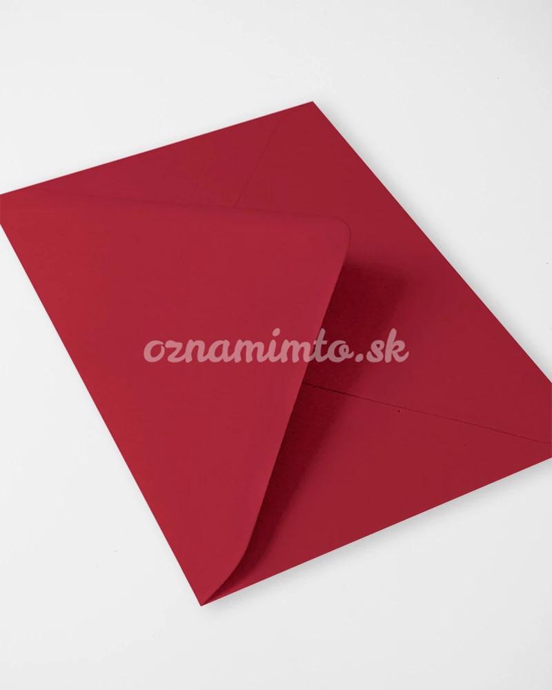 Vínově červené obálky C6 3/4