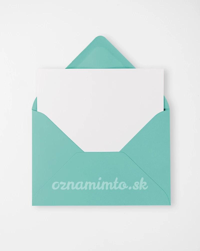 Akvamarínové obálky C6 1/4