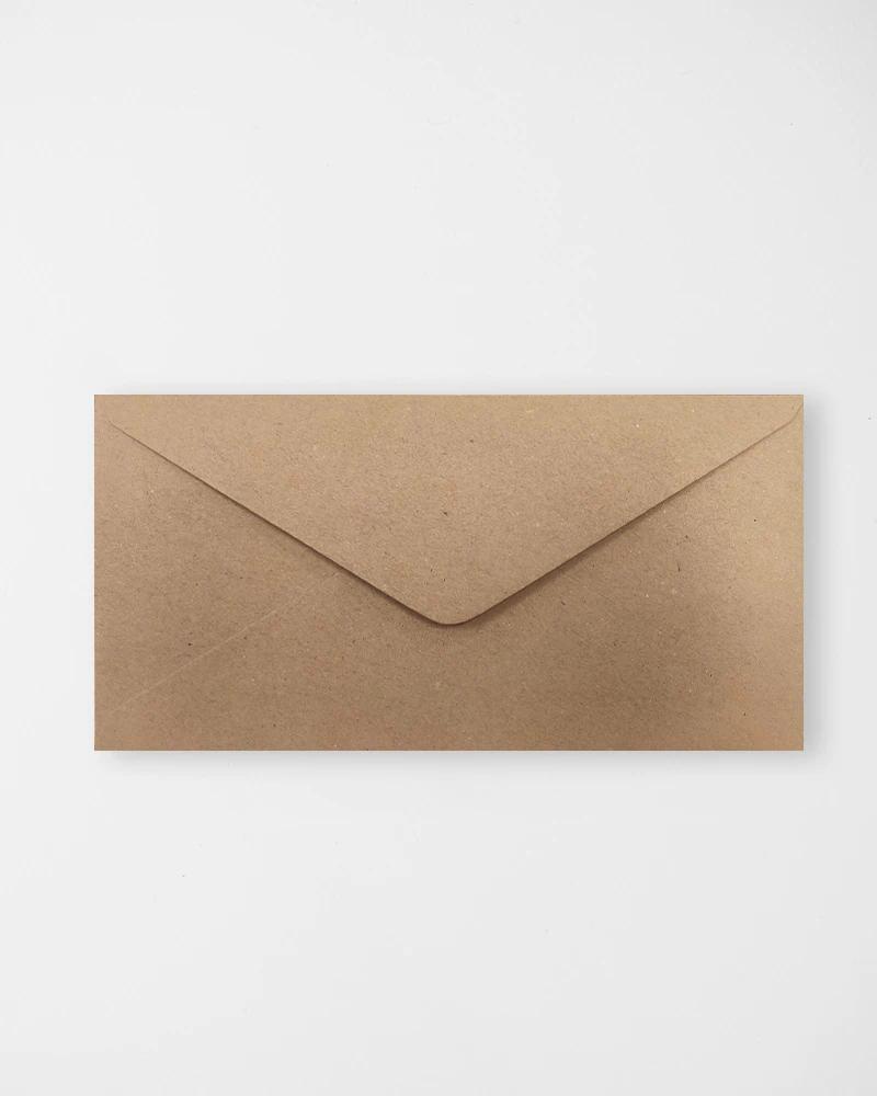 Hnědá recyklovaná obálka DL