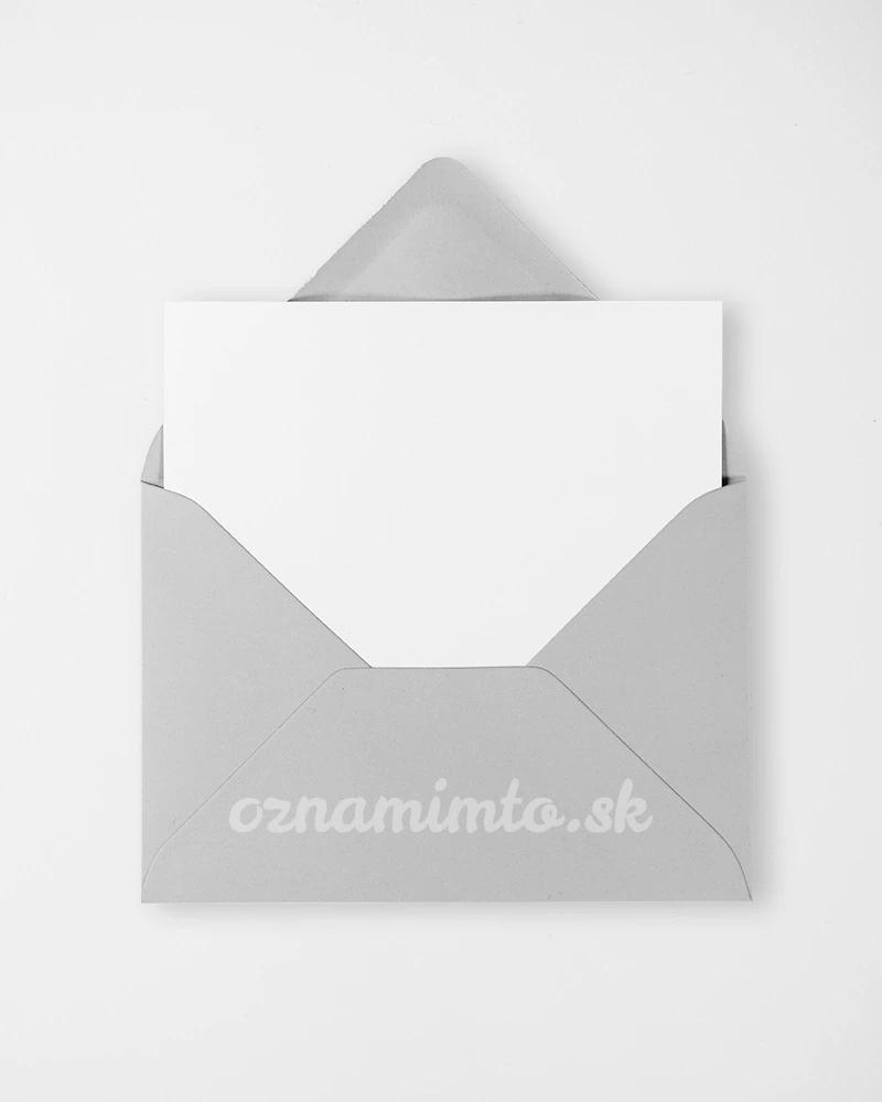 Světle šedé obálky C6 1/4