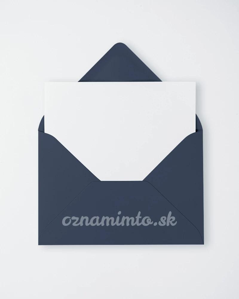 Tmavě modré obálky C6 1/4