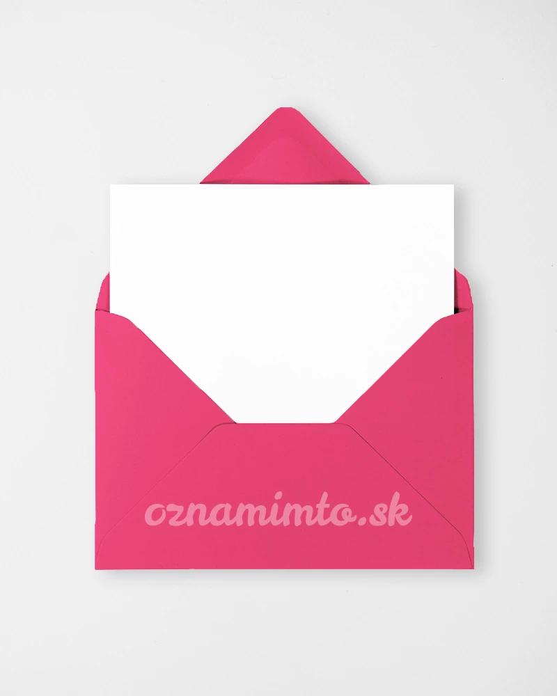 Tmavě růžové (cyklámenové) obálky C6 1/4