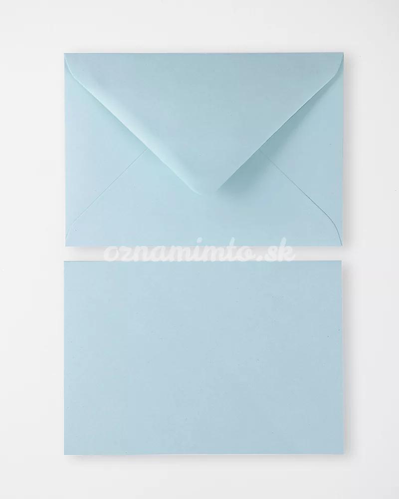 Pastelově světle modré obálky C6 3/4