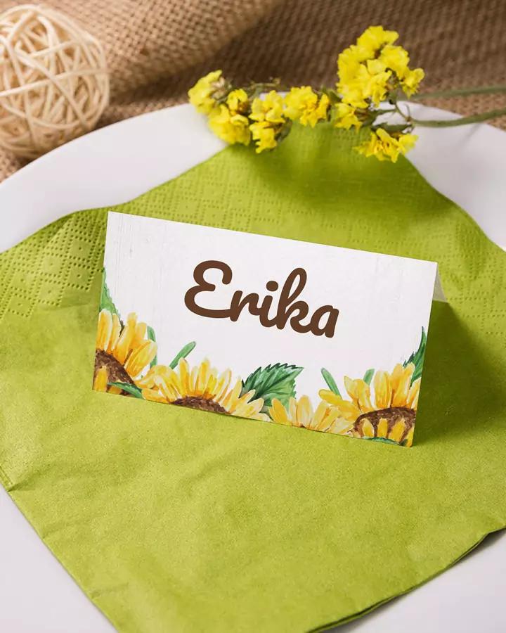 Jmenovky na oslavu Slunečnice 2/3