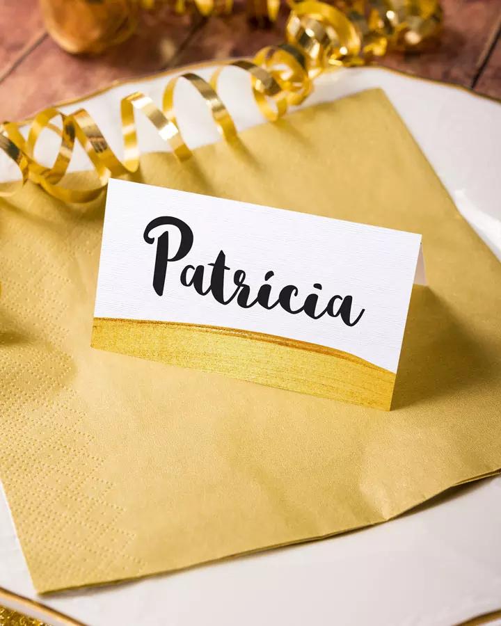 Jmenovky na oslavu ve zlatém motivu 2/3