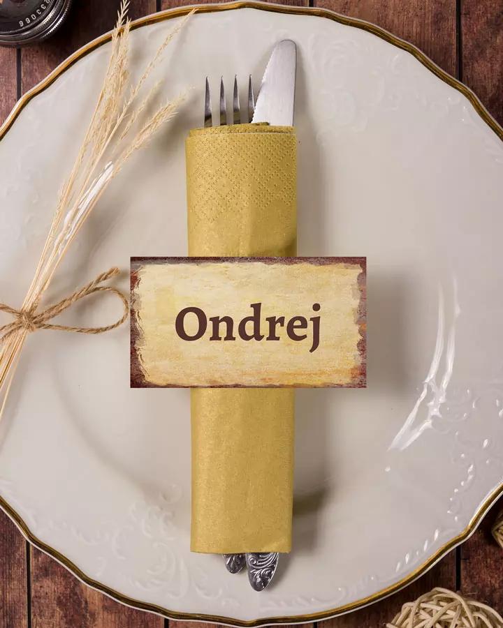 Jmenovky na oslavu Český retro styl 4/5